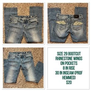 Size 29 Miss Me jeans